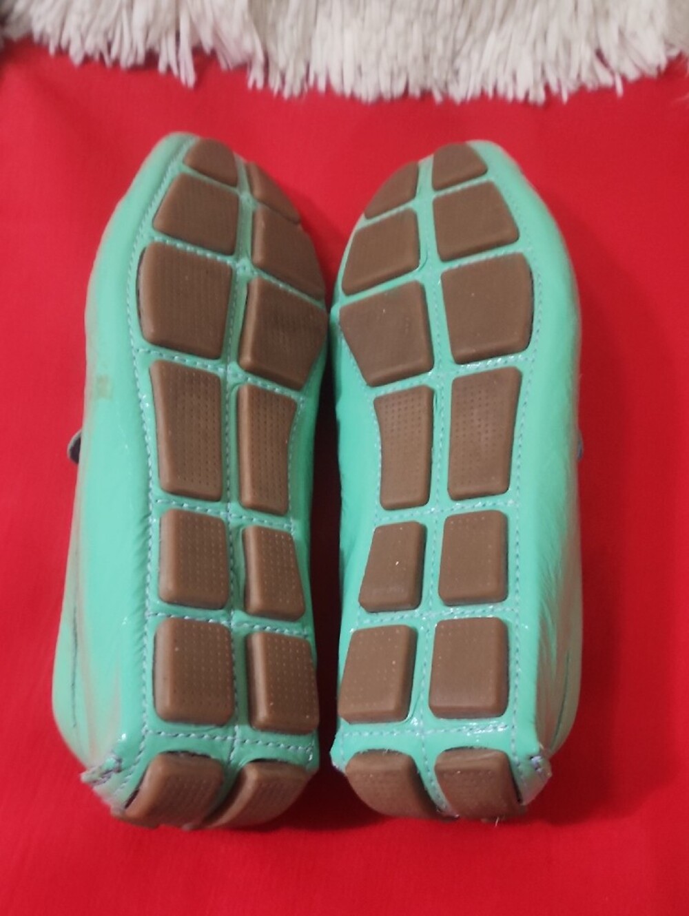 Cole Haan Women's Mint Green Leather Loafers - Picture 9 of 13